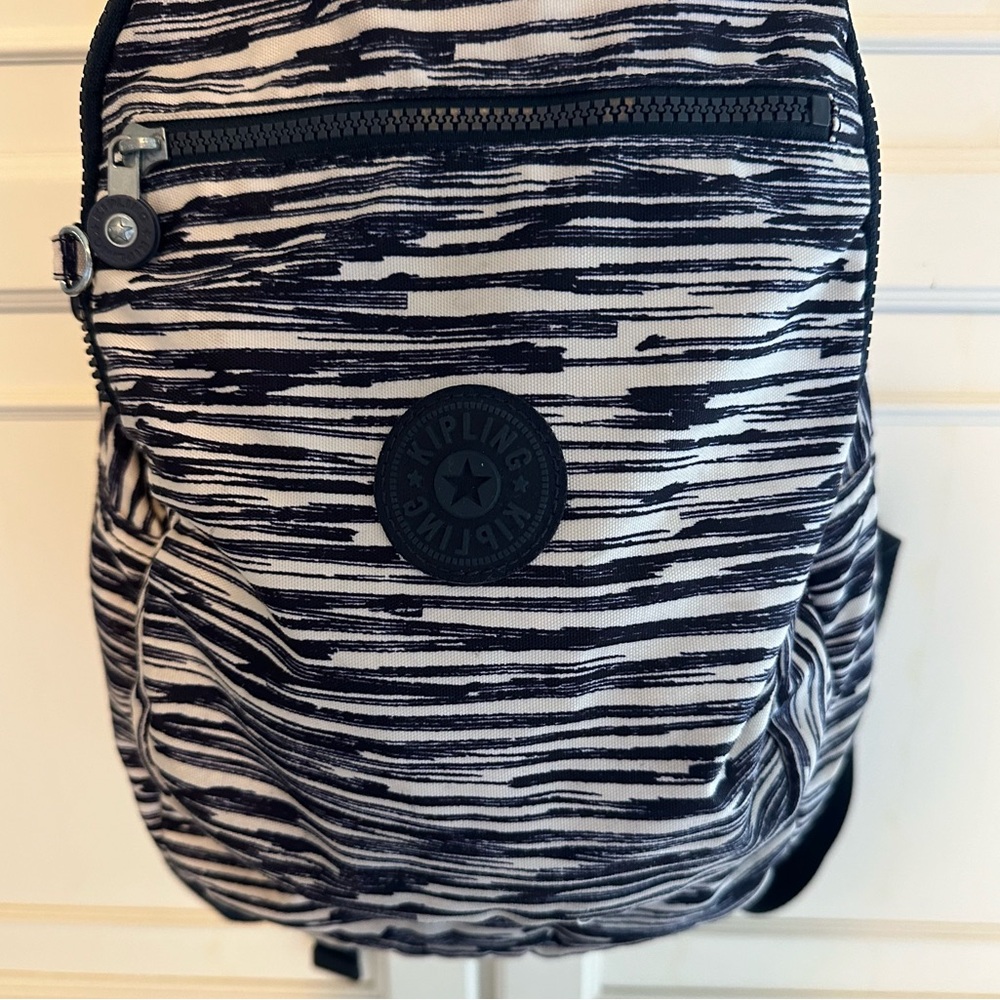 Kipling Scribble Lines Blue Challenger Backpack - image 3